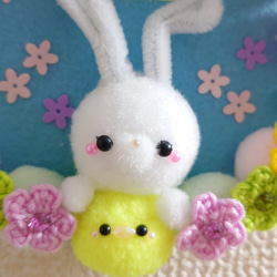 ポンポン季節飾り♪Happy Easter・うさぎとひよこ～春～ 2枚目の画像