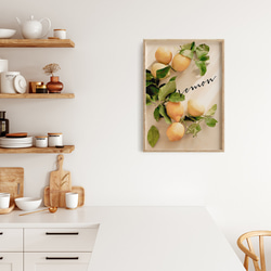 レモンのフォトポスター　/ i1219 / イチゴ、ブルーベリー、チェリー、レモンなど　キッチンポスター 6枚目の画像
