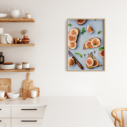 イチジクのフォトポスター　/ i1211 / イチゴ、ブルーベリー、チェリー、レモンなど　キッチンポスター 1枚目の画像