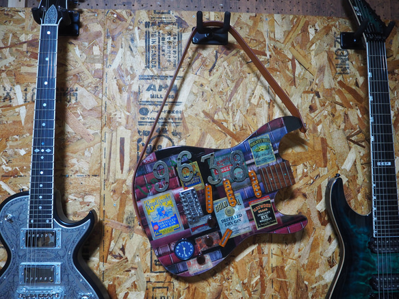 ストラト　ギター　時計　温度計　湿度計 3枚目の画像