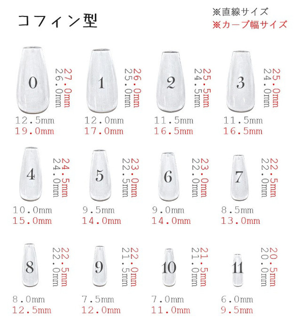 計測用ネイルチップ 11枚目の画像