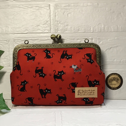 ハンドメイド手刺繍 がま口 ミニポーチ 小銭入れ レッド 財布 赤（レッド） がま口 のおすすめ人気通販｜Creema(クリーマ