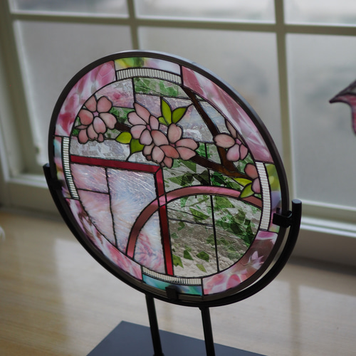 さくら 2023」ステンドグラス パネル 桜 その他インテリア雑貨 さくら 2023」ステンドグラス パネル 桜 その他インテリア雑貨
