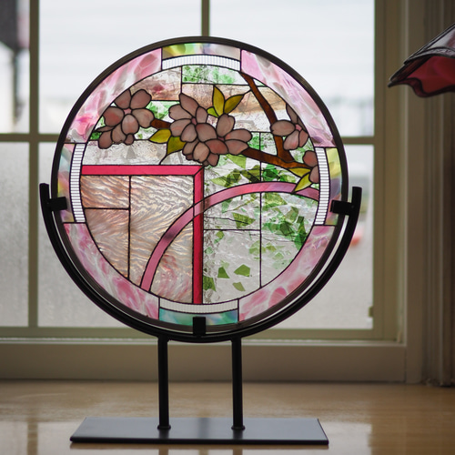 さくら 2023」ステンドグラス パネル 桜 その他インテリア雑貨 さくら 2023」ステンドグラス パネル 桜 その他インテリア雑貨