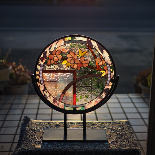 さくら 2023」ステンドグラス パネル 桜 その他インテリア雑貨 さくら 2023」ステンドグラス パネル 桜 その他インテリア雑貨