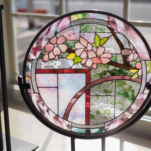 さくら 2023」ステンドグラス パネル 桜 その他インテリア雑貨 さくら 2023」ステンドグラス パネル 桜 その他インテリア雑貨