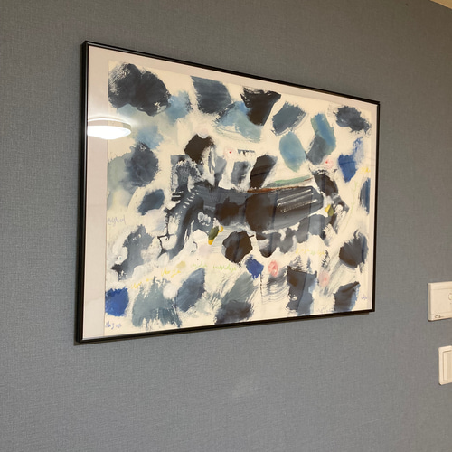 水彩画 大判 クジラのダンス 絵画 さくらい かおり 通販