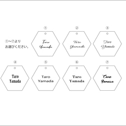 【最安値300円】ダイヤ型席札アクリルキーホルダー（透明•ゴールド） 2枚目の画像