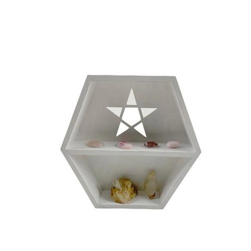 六角形 木製ラック 天然石 スター その他インテリア雑貨 街の什器屋