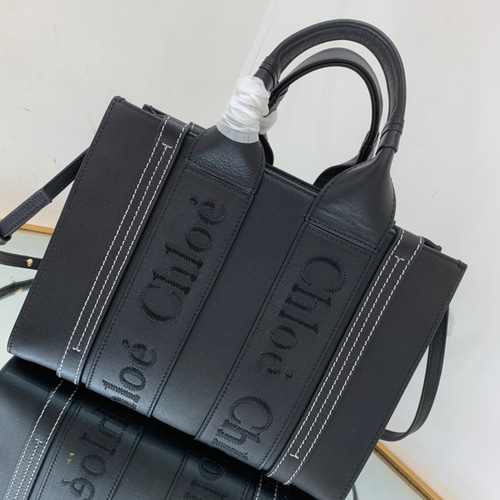 新品【クロエ】“woody”スモールトートバッグ 本革 トートバッグ 田端