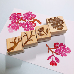 ライラックの花 消しゴムはんこ はんこ・スタンプ くまちゃんハンコ