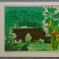 版画作品 藍を重ねて(岡山城) 版画 Akemi_Art 通販｜Creema(クリーマ 