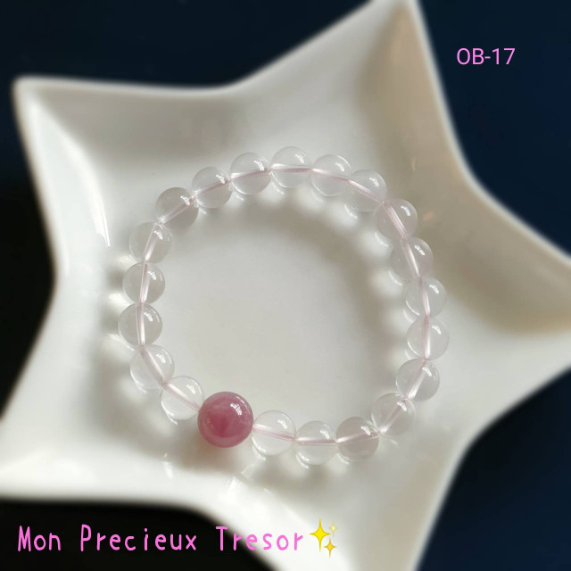 恋愛ディープローズクオーツと、スターローズクオーツのブレスレット✨
