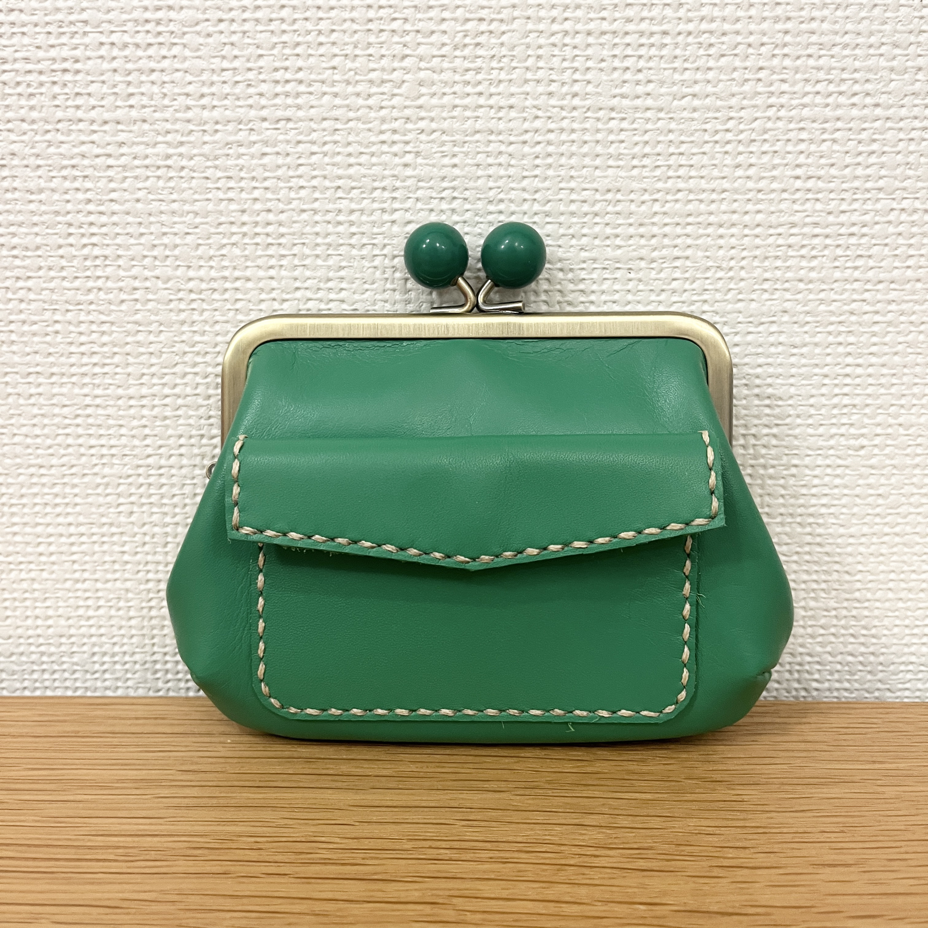 ちか太郎　親子がま口まミニ財布３点　ハンドメイド
