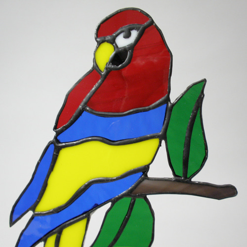 ステンドグラス コンゴウインコ（Macaw）B　LLサイズ