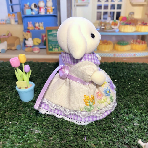 シルバニアファミリー 女の子サイズワンピース ハンドメイド】シルバニア 雪の結晶柄ワンピース 女の子サイズ｜Yahoo