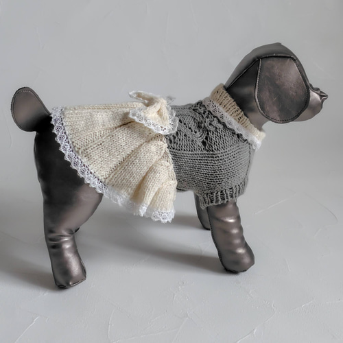 犬服*手編みワンピース 超小型犬 梅春物 繊細ワンピース ペット 犬服*手編みワンピース 超小型犬 梅春物 繊細ワンピース ペット