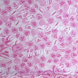 ランチョンマット＆巾着　給食用　40×60cm  小学校　入学準備　ハート文字　ピンク 3枚目の画像