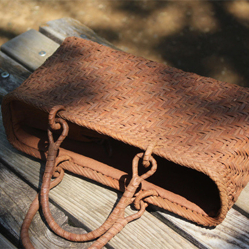 98111 山葡萄 かごバッグ 網代編み やまぶどう カゴバッグ 持ち手