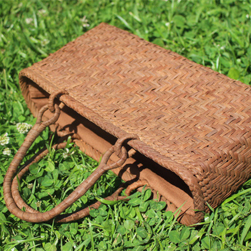 98111 山葡萄 かごバッグ 網代編み やまぶどう カゴバッグ 持ち手