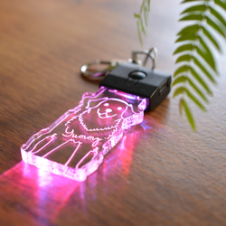 充電式LEDお散歩チャーム 【 body color / 黒 】 13枚目の画像