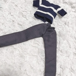 2点セット 22cmドール へそ出し パンツ Tシャツ ハンドメイド 服