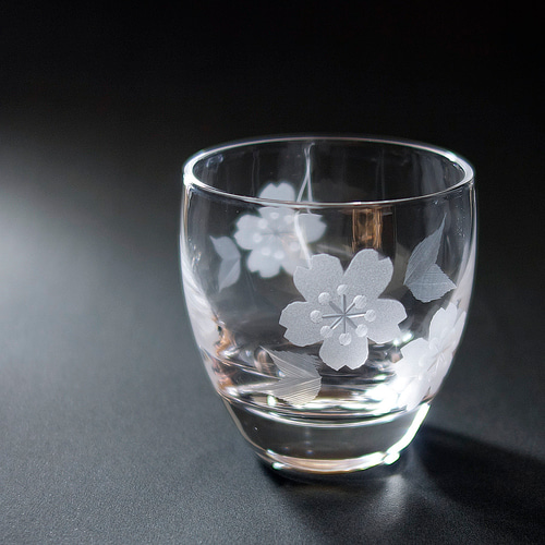 【限定品】ルシアンペラフィネ　切子グラス オールド ペア 重ね矢来・菊底（赤・ルリ） 田島硝子 TG04-24-2