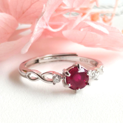 Creema限定】ルビー ネックレス リング セット S925 春の福袋 母の日