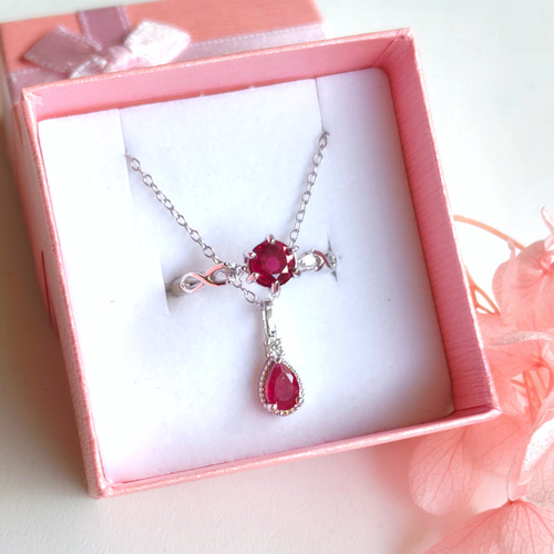 Creema限定】ルビー ネックレス リング セット S925 春の福袋 母の日