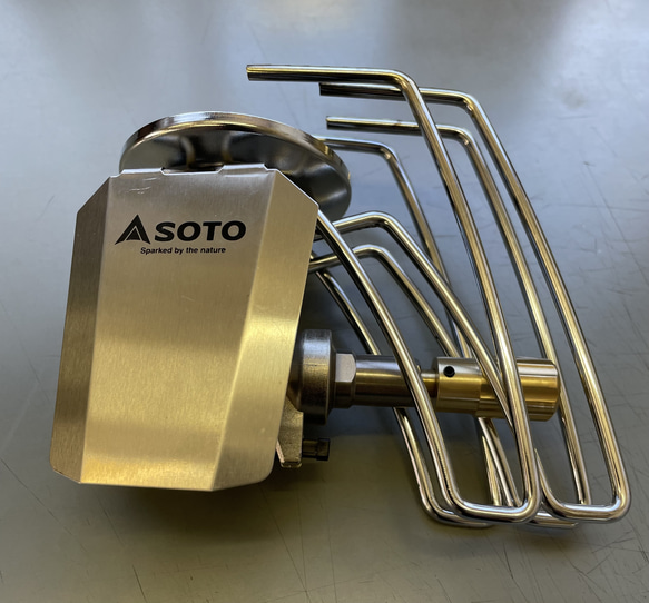 SOTO  ST 310/340用　真鍮製ガス調節ノブ 麻婆'sスロットル 3枚目の画像