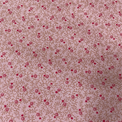 コットン100% ピンク地にピンク小花柄 3枚目の画像