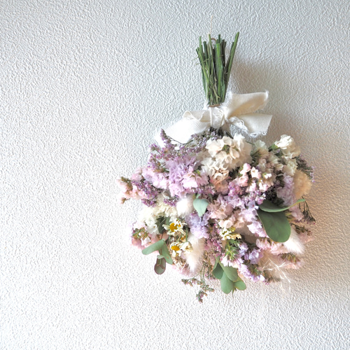 ニュアンスカラーのスターチススワッグ ドライフラワー dry flower