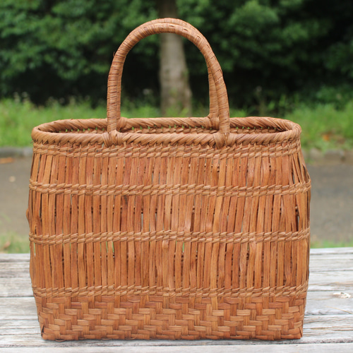 99113 山葡萄 かごバッグ 網代編み やまぶどう ハンドバッグ 着物 籠