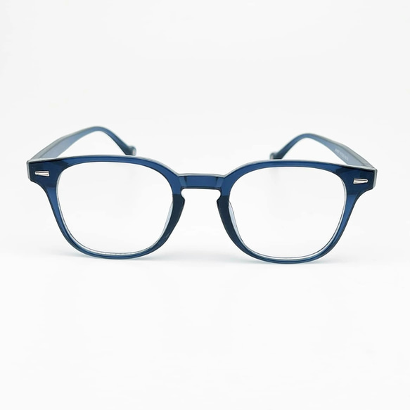 《ラスト》スクエア型ネイビーフレーム｜老眼鏡、だてメガネ、近視用・乱視用、サングラスとして作成OK 2枚目の画像