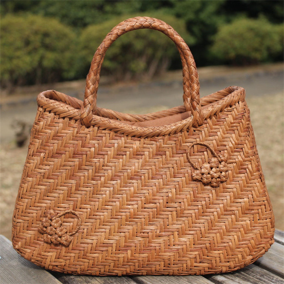 新品 山葡萄かごバッグ あけびかご 北欧 ドライフラワー カゴ