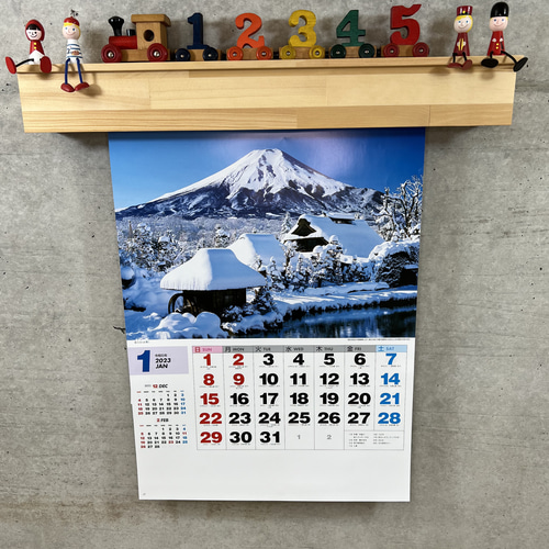 カレンダーホルダー やぶらずに年間保存！ 木製壁掛け