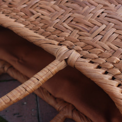 山葡萄 亀甲編み 籠 かご バッグ コンパクト 巾着 手作り 山葡萄 かごバッグ やまぶどう 山ぶどう 10枚目の画像