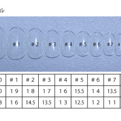 測定用ネイルチップ　サイズ測定チップ 2枚目の画像