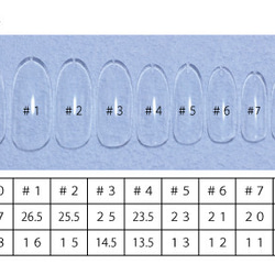 測定用ネイルチップ　サイズ測定チップ 3枚目の画像
