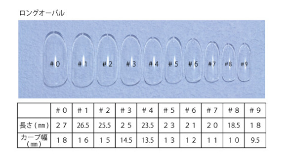 測定用ネイルチップ　サイズ測定チップ 3枚目の画像