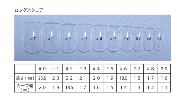 測定用ネイルチップ　サイズ測定チップ 6枚目の画像