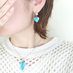 ✧超トップクオリティラリマー❁Ocean blue larimar＆flower necklace silver925❁ 3枚目の画像