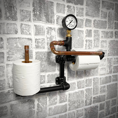 インダストリアル トイレットペーパーホルダー バス・トイレ・洗面用品