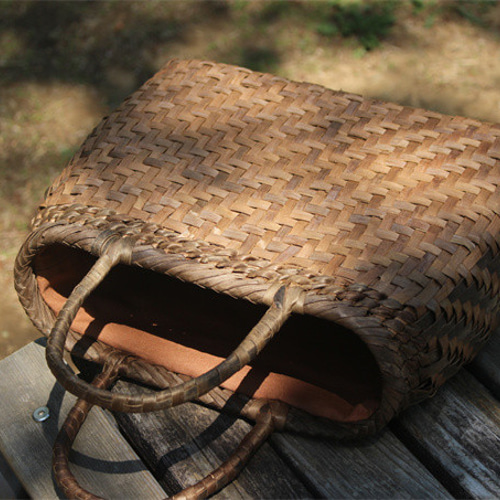 山葡萄 山胡桃木 籠 バッグ かご 男女兼用 やまくるみ 網代編 着服 中