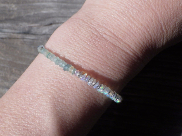 *sv925*Opal& Romanglass Ocean Bracelet ☆オパール☆アジャスター 10枚目の画像