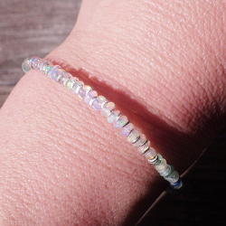 *sv925*Opal& Romanglass Ocean Bracelet ☆オパール☆アジャスター 2枚目の画像