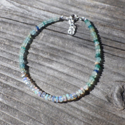 *sv925*Opal& Romanglass Ocean Bracelet ☆オパール☆アジャスター 3枚目の画像