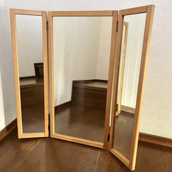 【日本製】三面鏡　ドレッサー　立て掛けミラー　壁掛けミラー 14枚目の画像