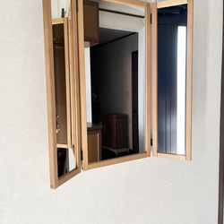 【日本製】三面鏡　ドレッサー　立て掛けミラー　壁掛けミラー 5枚目の画像