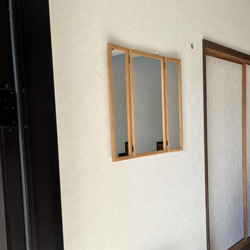 【日本製】三面鏡　ドレッサー　立て掛けミラー　壁掛けミラー 6枚目の画像